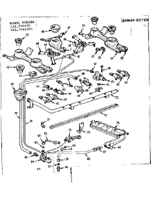 Burner Section parts for Kenmore Range 103.756630 (103756630, 103 756630) from AppliancePartsPros.com