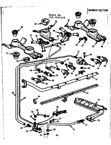 Burner Section parts for Kenmore Range 103.7524410 (1037524410, 103 7524410) from AppliancePartsPros.com