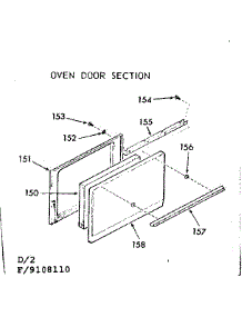 Oven Door Section parts for Kenmore Range 911.9108110 (9119108110, 911 9108110) from AppliancePartsPros.com