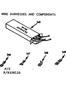 Wire Harnesses And Components parts for Kenmore Range 911.9338110 (9119338110, 911 9338110) from AppliancePartsPros.com
