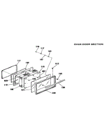 Oven Door Section parts for Kenmore Range 911.6413190 (9116413190, 911 6413190) from AppliancePartsPros.com