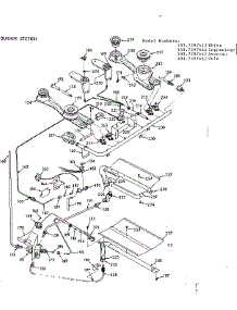 Burner Section parts for Kenmore Range 103.7297442 (1037297442, 103 7297442) from AppliancePartsPros.com