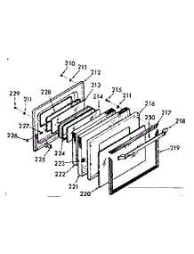 Oven Door Section parts for Kenmore Range 103.9187160 (1039187160, 103 9187160) from AppliancePartsPros.com