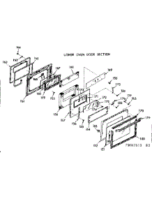 Lower Oven Door Section parts for Kenmore Range 103.9887540 (1039887540, 103 9887540) from AppliancePartsPros.com