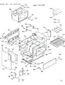 Body Section parts for Kenmore Range 103.9307810 (1039307810, 103 9307810) from AppliancePartsPros.com