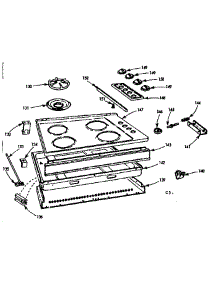 Main Top Section parts for Kenmore Range 103.7965000 (1037965000, 103 7965000) from AppliancePartsPros.com