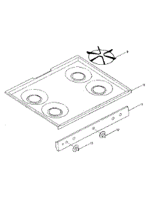 Main Top parts for Kenmore Range 119.7058510 (1197058510, 119 7058510) from AppliancePartsPros.com