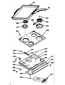 Main Top Section parts for Kenmore Range 103.9946860 (1039946860, 103 9946860) from AppliancePartsPros.com