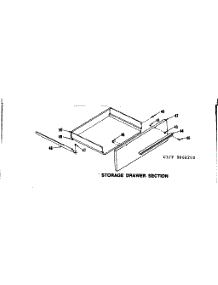 Storage Drawer Section parts for Kenmore Range 119.9068210 (1199068210, 119 9068210) from AppliancePartsPros.com