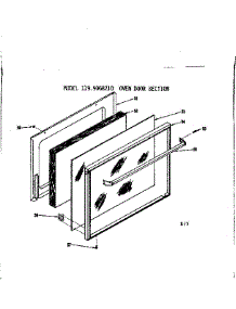 Oven Door Section parts for Kenmore Range 119.9068210 (1199068210, 119 9068210) from AppliancePartsPros.com