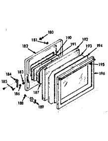 Full Glass Oven Door parts for Kenmore Range 103.4227290 (1034227290, 103 4227290) from AppliancePartsPros.com