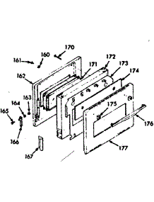 Oven Door Section parts for Kenmore Range 103.4227290 (1034227290, 103 4227290) from AppliancePartsPros.com