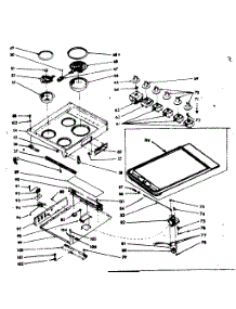 Main Top Section parts for Kenmore Range 103.9816840 (1039816840, 103 9816840) from AppliancePartsPros.com
