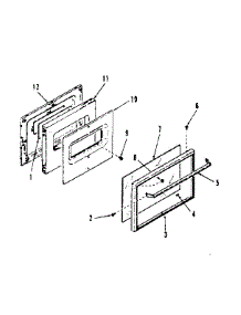 Oven Door Section parts for Kenmore Range 911.4638611 (9114638611, 911 4638611) from AppliancePartsPros.com