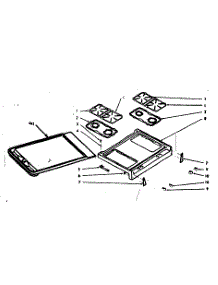 Main Top Section parts for Kenmore Range 103.7826860 (1037826860, 103 7826860) from AppliancePartsPros.com