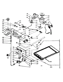 Burner Section parts for Kenmore Range 103.7416840 (1037416840, 103 7416840) from AppliancePartsPros.com