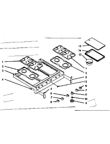 Main Top Section parts for Kenmore Range 103.7426701 (1037426701, 103 7426701) from AppliancePartsPros.com