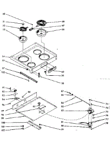 Main Top Section parts for Kenmore Range 103.9436800 (1039436800, 103 9436800) from AppliancePartsPros.com
