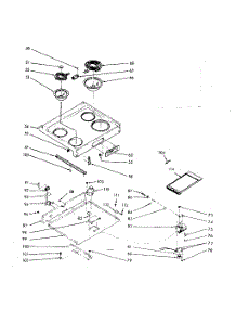 Main Top Section parts for Kenmore Range 103.9357001 (1039357001, 103 9357001) from AppliancePartsPros.com