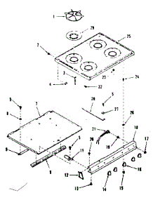 Main Top Section parts for Kenmore Range 911.7178610 (9117178610, 911 7178610) from AppliancePartsPros.com