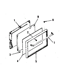 Oven Door Section parts for Kenmore Range 911.7838512 (9117838512, 911 7838512) from AppliancePartsPros.com