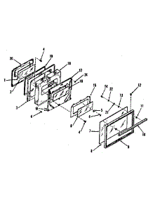 Oven Door Section parts for Kenmore Range 911.4688812 (9114688812, 911 4688812) from AppliancePartsPros.com