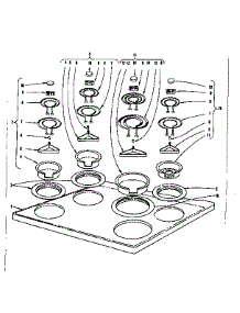 Cook Top Section parts for Kenmore Range 101.934610 (101934610, 101 934610) from AppliancePartsPros.com