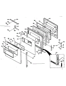 Oven Door parts for Kenmore Range 850.4237361 (8504237361, 850 4237361) from AppliancePartsPros.com