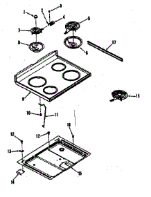 Main Top Section parts for Kenmore Range 911.9388810 (9119388810, 911 9388810) from AppliancePartsPros.com