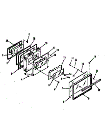 Oven Door Section parts for Kenmore Range 911.9388810 (9119388810, 911 9388810) from AppliancePartsPros.com