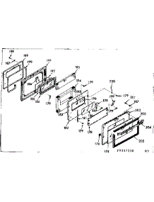 Oven Door Section parts for Kenmore Range 103.9357540 (1039357540, 103 9357540) from AppliancePartsPros.com