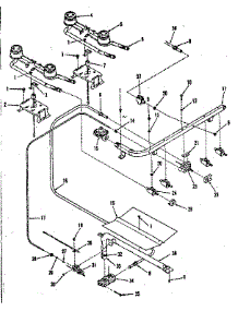 Burner Section parts for Kenmore Range 911.7838510 (9117838510, 911 7838510) from AppliancePartsPros.com