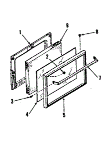 Oven Door Section parts for Kenmore Range 911.7838510 (9117838510, 911 7838510) from AppliancePartsPros.com