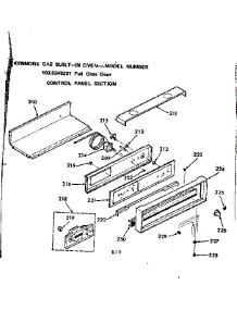 Control Panel Section parts for Kenmore Range 103.3248291 (1033248291, 103 3248291) from AppliancePartsPros.com