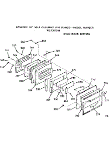 Oven Door Section parts for Kenmore Range 103.7387814 (1037387814, 103 7387814) from AppliancePartsPros.com