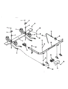 Top Burner Section parts for Kenmore Range 911.7318710 (9117318710, 911 7318710) from AppliancePartsPros.com