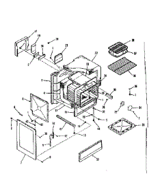 Oven Body Section parts for Kenmore Range 911.7318710 (9117318710, 911 7318710) from AppliancePartsPros.com