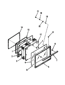 Oven Door Section parts for Kenmore Range 911.7318710 (9117318710, 911 7318710) from AppliancePartsPros.com