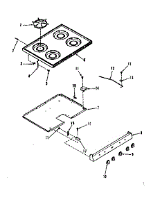 Main Top Section parts for Kenmore Range 911.7318710 (9117318710, 911 7318710) from AppliancePartsPros.com