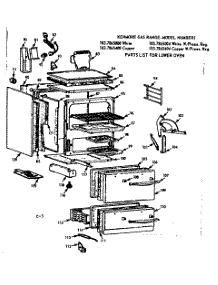 Lower Oven parts for Kenmore Range 103.7865000 (1037865000, 103 7865000) from AppliancePartsPros.com