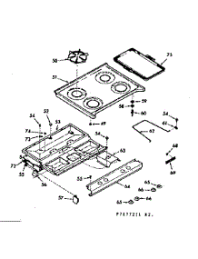 Main Top Section parts for Kenmore Range 103.7177211 (1037177211, 103 7177211) from AppliancePartsPros.com