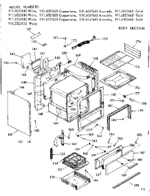 Body Section parts for Kenmore Range 911.7207610 (9117207610, 911 7207610) from AppliancePartsPros.com