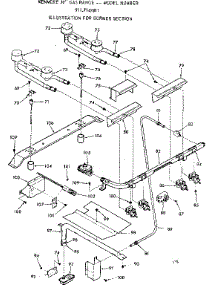 Burner Section parts for Kenmore Range 911.7147811 (9117147811, 911 7147811) from AppliancePartsPros.com