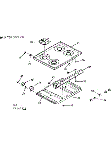 Main Top Section parts for Kenmore Range 911.7147811 (9117147811, 911 7147811) from AppliancePartsPros.com