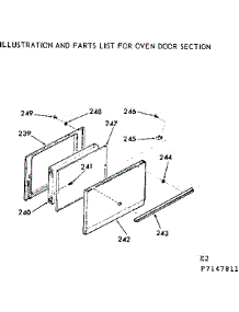 Oven Door Section parts for Kenmore Range 911.7147811 (9117147811, 911 7147811) from AppliancePartsPros.com