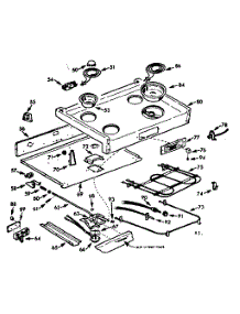 Main Top Section parts for Kenmore Range 103.9466663 (1039466663, 103 9466663) from AppliancePartsPros.com