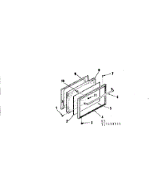 Oven Door Section parts for Kenmore Range 911.7238311 (9117238311, 911 7238311) from AppliancePartsPros.com