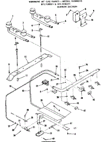 Burner Section parts for Kenmore Range 911.7238311 (9117238311, 911 7238311) from AppliancePartsPros.com