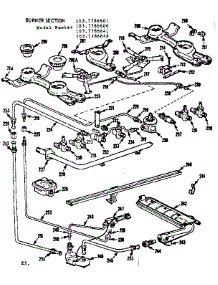 Burner Section parts for Kenmore Range 103.7786601 (1037786601, 103 7786601) from AppliancePartsPros.com