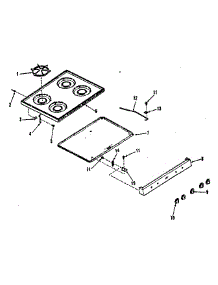 Main Top Section parts for Kenmore Range 911.7838710 (9117838710, 911 7838710) from AppliancePartsPros.com